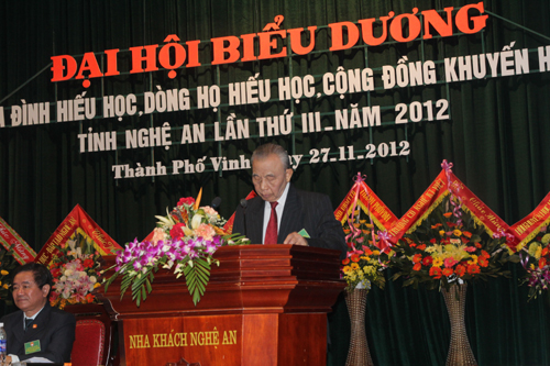 Đại hội biểu dương GĐHH, DHHH, CĐKH tiêu biểu tỉnh Nghệ An lần thứ III, năm 2012