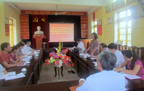 TW Hội KHVN: Khảo sát mô hình xã hội học tập tại Lào Cai