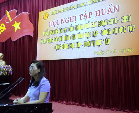 Thái Bình: Hội khuyến học tập huấn cho 2.200 cán bộ chủ chốt về triển khai Đề án 281 của Chính phủ giai đoạn II 2016 - 2020