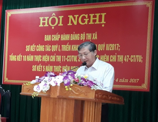 Hà Tĩnh: Thị ủy Kỳ Anh tc tổng kết 10 năm thực hiện chỉ thị 11 của Bộ Chính trị