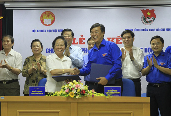  TW Hội Khuyến học Việt Nam ký kết phối hợp TW Đoàn hoạt động khuyến học, khuyến tài