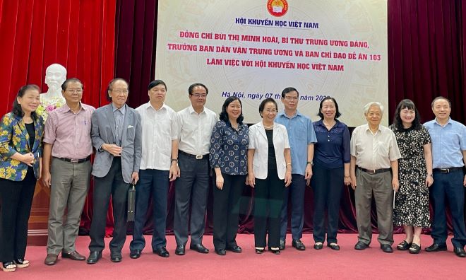 Đoàn công tác Ban chỉ đạo Đề án 103 làm việc với Hội Khuyến học Việt Nam