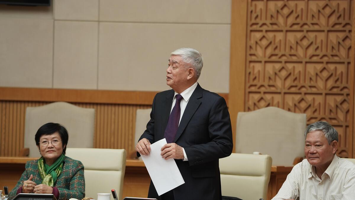 Phó Thủ tướng Lê Thành Long làm việc với Ban Thường vụ Hội Khuyến học Việt Nam