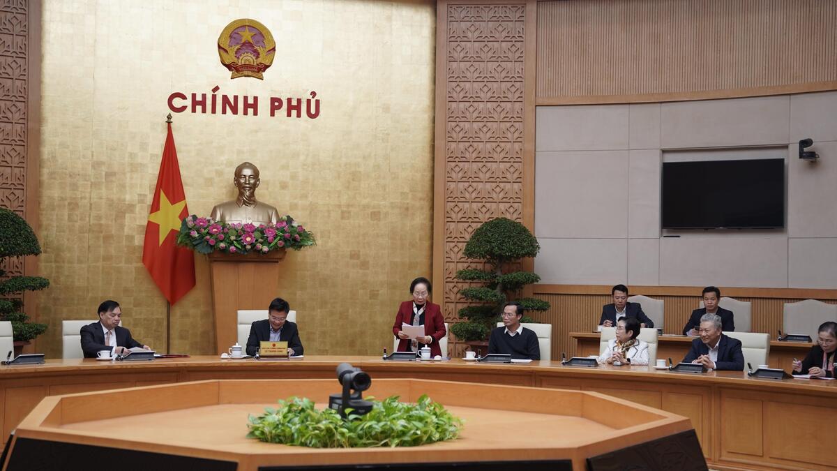 Phó Thủ tướng Lê Thành Long làm việc với Ban Thường vụ Hội Khuyến học Việt Nam