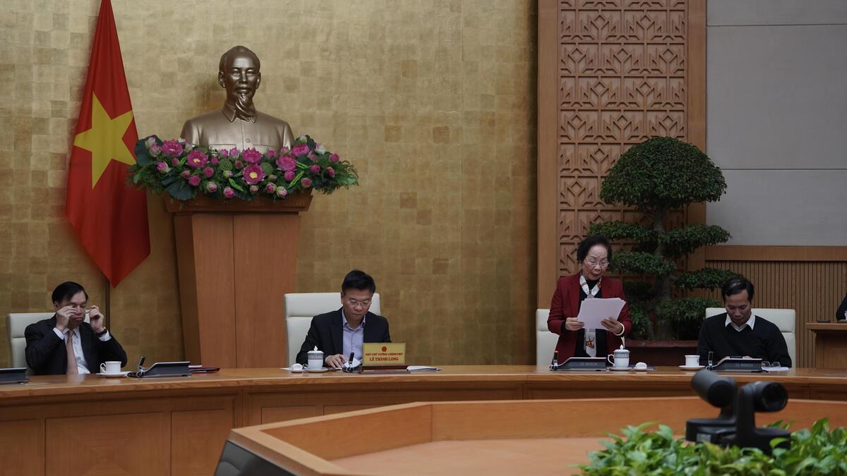 Phó Thủ tướng Lê Thành Long làm việc với Ban Thường vụ Hội Khuyến học Việt Nam