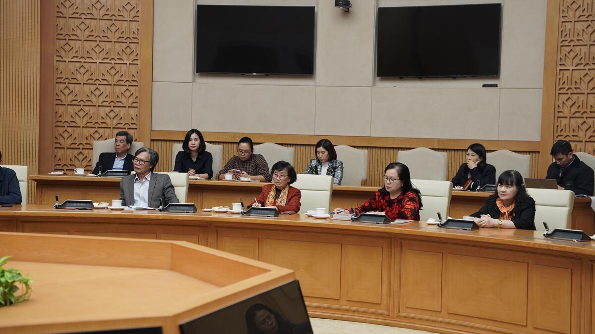 Phó Thủ tướng Lê Thành Long làm việc với Ban Thường vụ Hội Khuyến học Việt Nam