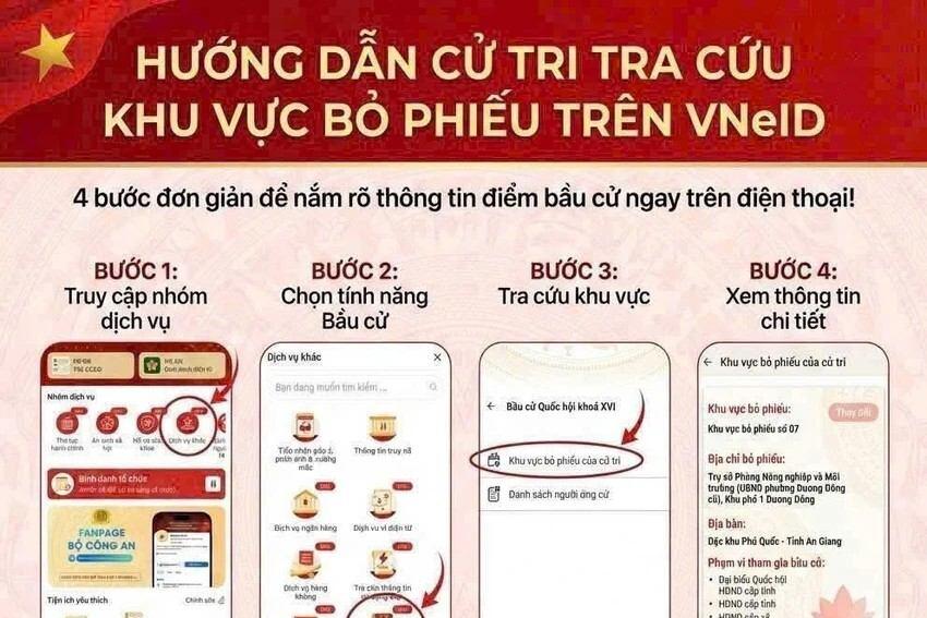 Công dân có thể đăng ký bỏ phiếu ở nơi tạm trú qua VNeID