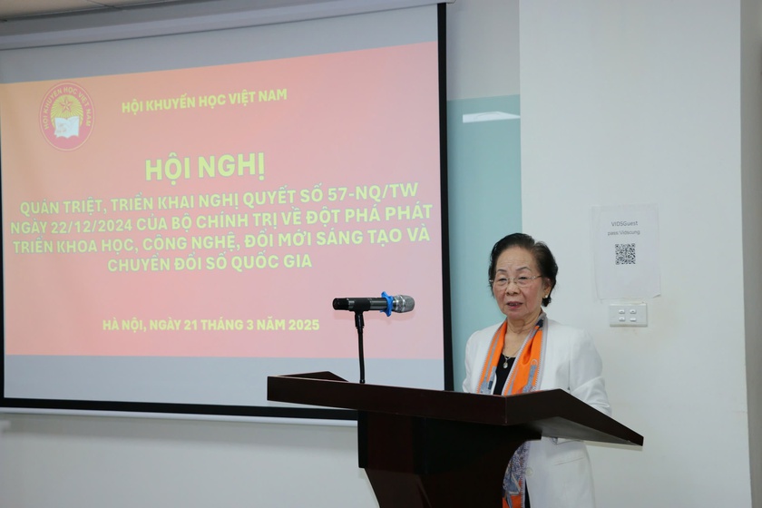 GS.TS Nguyễn Thị Doan chỉ ra 8 nhiệm vụ các cấp hội khuyến học triển khai Nghị quyết 57-NQ/TW của Bộ Chính trị - Ảnh 4.
