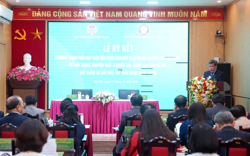 Hội Khuyến học Việt Nam và Hội Nông dân Việt Nam ký kết chương trình phối hợp giai đoạn 2025-2030 - Ảnh 3.