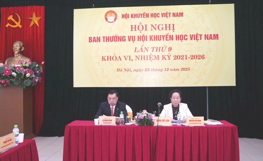 Hội nghị Ban Thường vụ Hội Khuyến học Việt Nam lần thứ 9 khóa VI, nhiệm kỳ 2021-2026 - Ảnh 3.