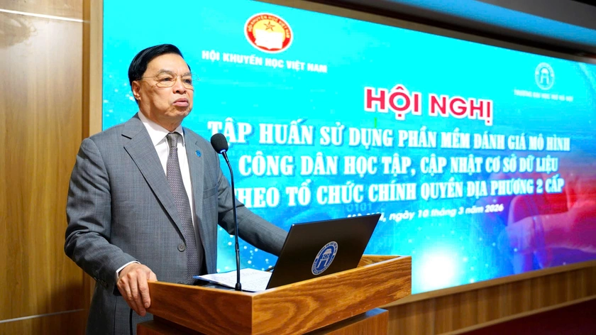 Hội Khuyến học Việt Nam tập huấn sử dụng phần mềm đánh giá mô hình "Công dân học tập", cập nhật dữ liệu mới - Ảnh 1.