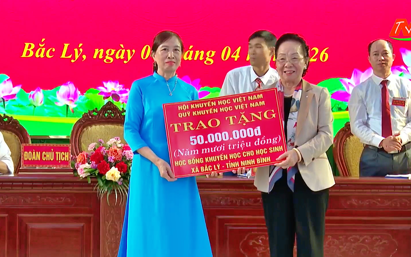 Chủ tịch Hội Khuyến học Việt Nam Nguyễn Thị Doan dự Đại hội Hội Khuyến học xã Bắc Lý (Ninh Bình) - Ảnh 4.