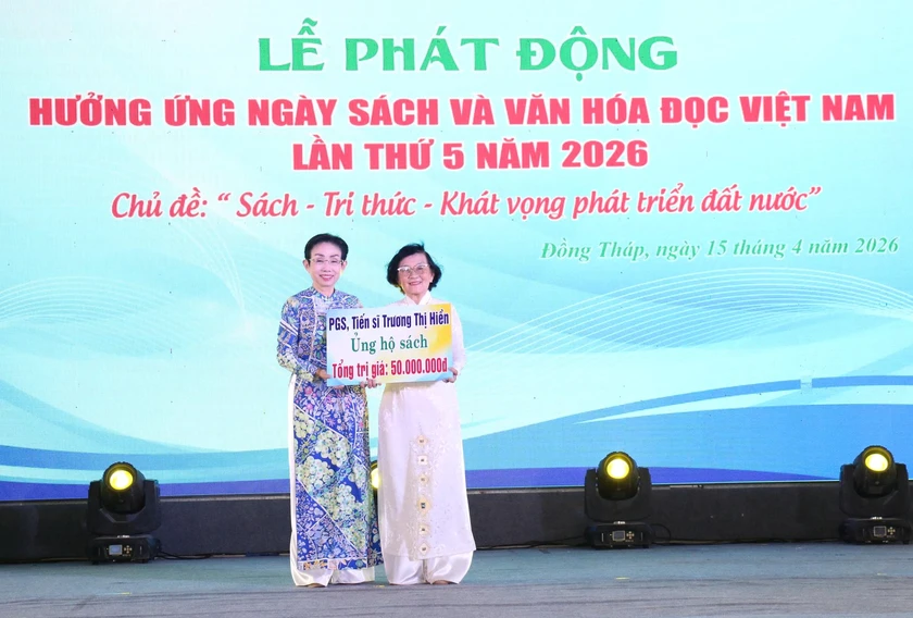 Hội Khuyến học Đồng Tháp đồng hành, hưởng ứng Ngày Sách và Văn hóa đọc Việt Nam - Ảnh 1.
