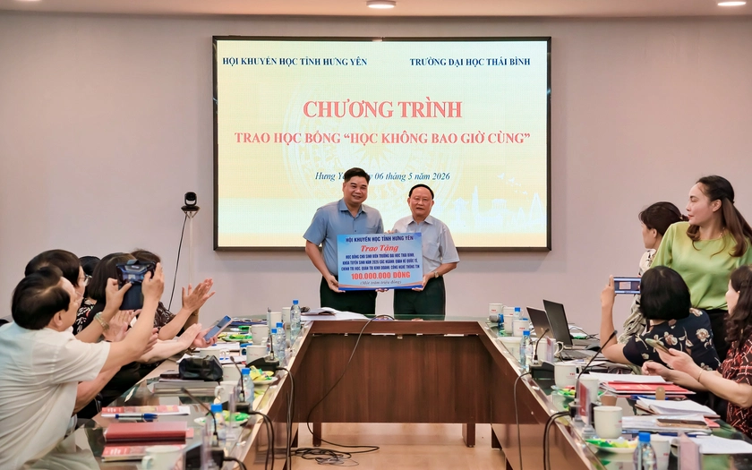 Hội Khuyến học các tỉnh, thành phố Cụm II giao ban tại Trường Đại học Thái Bình - Ảnh 11.