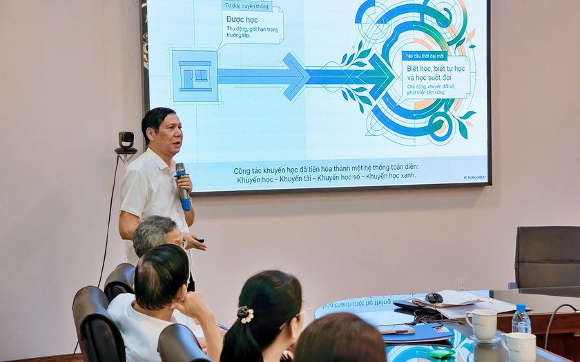 Hội Khuyến học các tỉnh, thành phố Cụm II giao ban tại Trường Đại học Thái Bình - Ảnh 2.