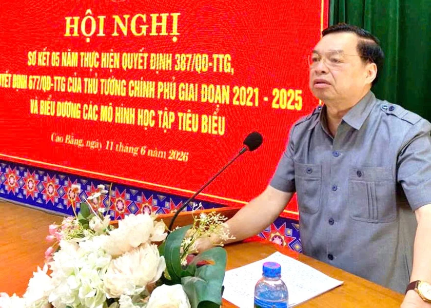 Hội Khuyến học tỉnh Cao Bằng sơ kết 5 năm phong trào học tập suốt đời, xây dựng mô hình công dân học tập  - Ảnh 2.