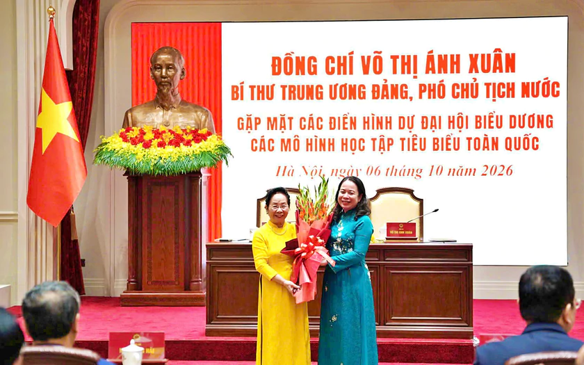 Phó Chủ tịch nước Võ Thị Ánh Xuân gặp mặt các điển hình học tập tiêu biểu toàn quốc - Ảnh 2.