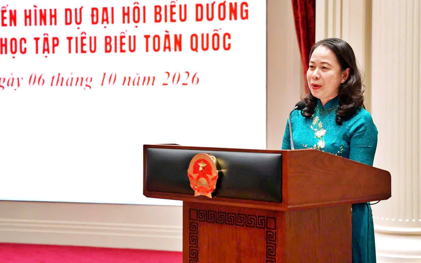 Phó Chủ tịch nước Võ Thị Ánh Xuân gặp mặt các điển hình học tập tiêu biểu toàn quốc - Ảnh 9.