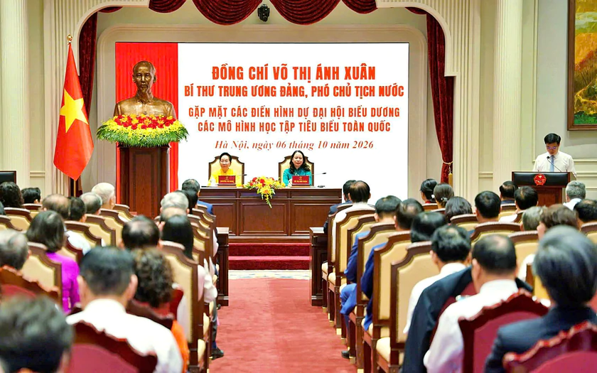 Phó Chủ tịch nước Võ Thị Ánh Xuân gặp mặt các điển hình học tập tiêu biểu toàn quốc - Ảnh 1.